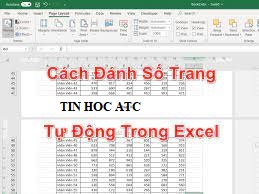 Học tin học cấp tốc ở thanh hóa Có rất nhiều cách đánh số trang trong excel, về cơ bản thao tác đánh số trang trong excel sẽ khác so 