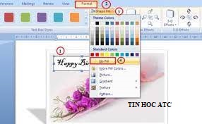 Hoc tin hoc van phong tai Thanh Hoa Bạn muốn thiết kế banner, thiệp mừng trên word, bạn có thể chèn chữ vào hình ảnh của bạn. Vậy cách 