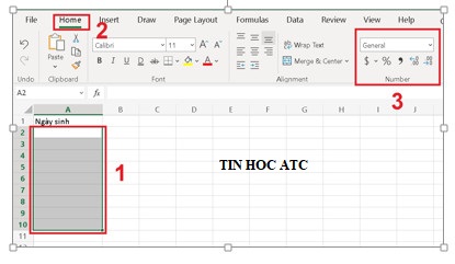 Học tin học văn phòng tại Thanh Hóa Cách định dạng ngày, tháng trong excel đơn giản nhất sẽ được tin học ATC hướng dẫn trong bài viết 