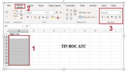 Hoc tin hoc van phong tai Thanh Hoa Cách định dạng ngày, tháng trong excel đơn giản nhất sẽ được tin học ATC hướng dẫn trong bài 