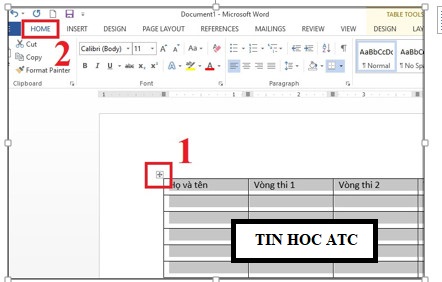 Trung tâm đào tạo tin học ở Thanh Hóa Hôm nay tin học ATC xin chia sẻ cách sửa lỗi bảng trong word bị mất dòng kẻ cực nhanh cho các bạn nhé!