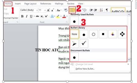 Học tin học văn phòng ở Thanh Hóa Bạn muốn tắt bullet and numbering trong word vì chúng khiến cho bạn khó chịu khi soạn thảo văn bản? 