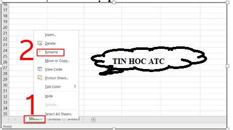 Hoc tin hoc o thanh hoa Bài viết hôm nay tin học ATC sẽ hướng dẫn bạn cách đổi tên nhanh nhiều sheet trong excel cực kỳ đơn giản nhé!