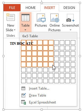 Học tin học văn phòng tại Thanh Hóa Tạo bảng trong Powerpoint sẽ giúp bạn trình bày số liệu một cách rõ ràng và chuyên nghiệp 