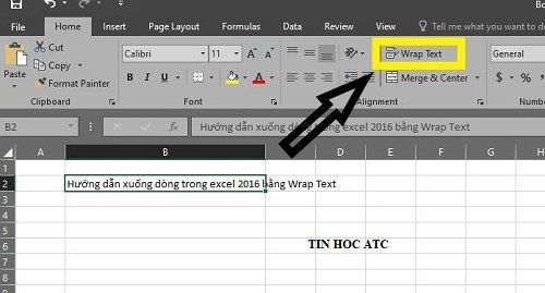 Hoc tin hoc tai thanh hoa Bạn muốn xuống dòng trong excel nhanh, gọn, tin học ATC sẽ hướng dẫn bạn 3 cách sau nhé!