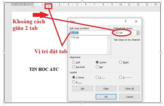 Học tin học tại thanh hóa Cách đặt tab trong word như thế nào để tiết kiệm được thời gian và trở nên chuyên nghiệp hơn? Tin học ATC sẽ 