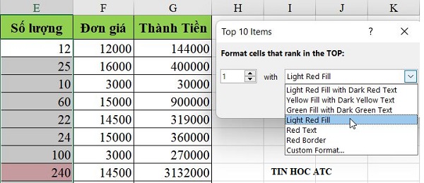 Học tin học văn phòng tại Thanh Hóa Bạn muốn tô màu giá trị lớn nhất nhỏ nhất trong excel? Tin học ATC sẽ thông tin đến bạn trong bài 