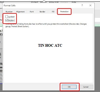 Hoc tin hoc van phong tai Thanh Hoa Nếu bạn muốn ẩn công thức tính trong excel vì không muốn người khác nhìn thấy hoặc vì mục đích 