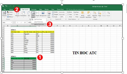 Trung tâm tin học ở thanh hóa Cách chọn vùng in và nhiều trang trong excel để tiết kiệm được thời gian và tăng tính chuyên nghiệp, bạn hãy 