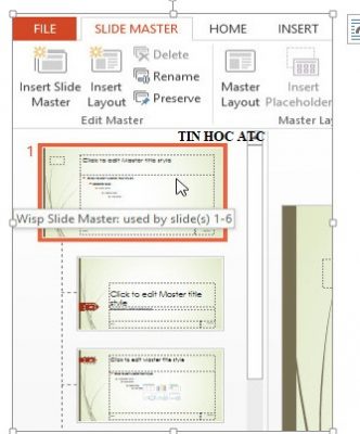 Học tin học văn phòng tại Thanh Hóa Tính năng Slide Master trong  PowerPoint sẽ cho sửa đổi bố cục hoặc nội dung nhanh chóng và áp 
