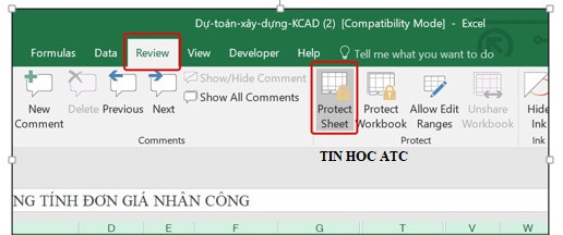 Hoc tin hoc van phong o Thanh Hoa Nếu bạn muốn ẩn công thức tính trong excel vì không muốn người khác nhìn thấy hoặc vì mục 