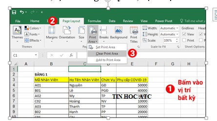 Trung tâm đào tạo tin học ở Thanh Hóa Cách chọn vùng in và nhiều trang trong excel để tiết kiệm được thời gian và tăng tính chuyên nghiệp, 