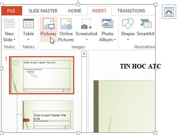 Học tin học văn phòng ở Thanh Hóa Tính năng Slide Master trong  PowerPoint sẽ cho sửa đổi bố cục hoặc nội dung nhanh 