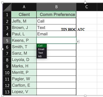Học tin học ở thanh hóa Có rất nhiều cách để tạo Drop list trong excel, nhưng hôm nay tin học ATC sẽ hướng dẫn bạn cách dễ ứng dụng nhất nhé!