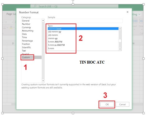 Học tin học văn phòng tại Thanh Hóa Cách định dạng ngày, tháng trong excel đơn giản nhất sẽ được tin học ATC hướng dẫn trong bài viết 