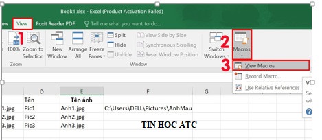 Hoc tin hoc o van phong o thanh hoa Có nhiều cách để chèn ảnh vào excel, hôm nay tin học ATC xin chia sẽ đến bạn đọc 2 cách dễ áp dụng 