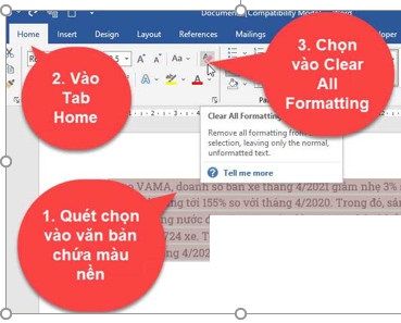 Học tin học văn phòng tại Thanh Hóa Khi bạn copy nội dung trên Internet về có thể tác giả sẽ gắn nền vào nội dung để hạn chế việc copy, 