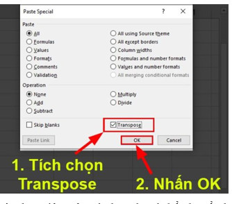 Học tin học văn phòng tại Thanh Hóa Bạn muốn chuyển bảng dữ liệu từ ngang sang dọc trong excel nhưng chưa biết cách, mời bạn 