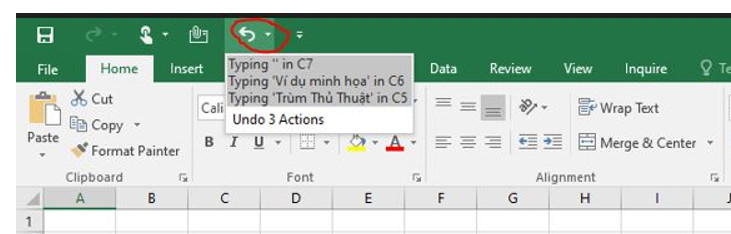 Trung tam tin hoc o thanh hoa Nếu file excel của bạn bị ẩn mất nút undo và bạn đang không biết phải làm sao? Hãy thử một trong 