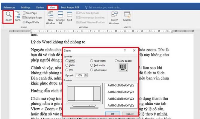 Học tin học văn phòng tại Thanh Hóa Tại sao word của bạn không zoom được? Mời bạn tham khảo bài viết dưới đây để biết cách sửa nhé!