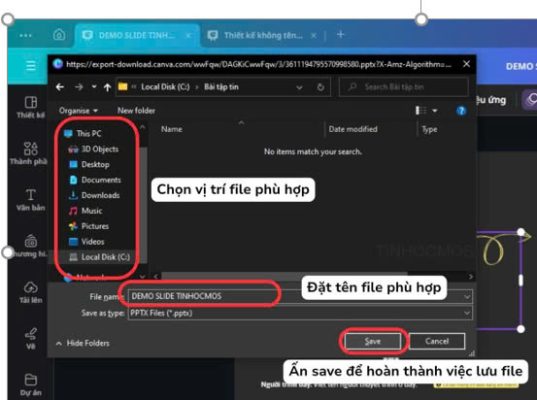 Học tin học tại thanh hóa Để tải ffile PP từ trên Canva về máy mà vẫn giữ nguyên định dạng và hiệu ứng thì hãy làm theo cách sau: